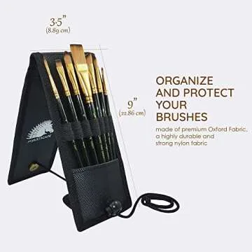 MyArtscape Pocket Paint Brush Set - 7 Versatile Brushes for Artists