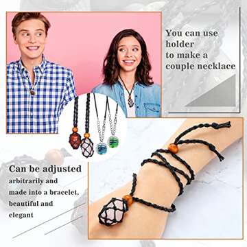 66-Piece Jewelry Making Kit with Necklace Cords and Holders