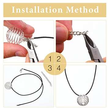 66-Piece Jewelry Making Kit with Necklace Cords and Holders
