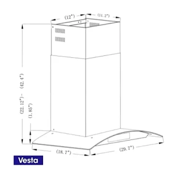VESTA 30" Stainless Steel Wall Mounted Range Hood