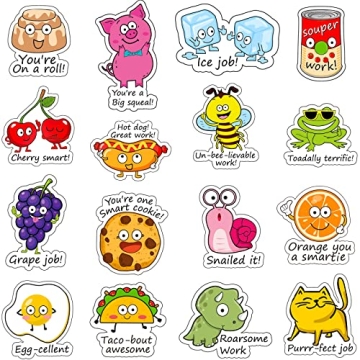 Clabby 400 Pieces Punny Rewards Stickers Motivational Stickers Inspiration Positive Accents Words St...
