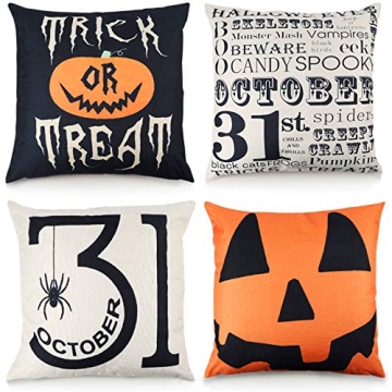 Durable FUNARTY Halloween Pillow Covers Set of 4