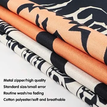 Durable FUNARTY Halloween Pillow Covers Set of 4