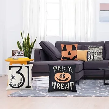 Durable FUNARTY Halloween Pillow Covers Set of 4