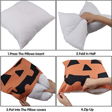 Durable FUNARTY Halloween Pillow Covers Set of 4