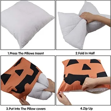 Durable FUNARTY Halloween Pillow Covers Set of 4