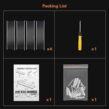 Jansburg Floating Shelves 15 inch Acrylic Wall Ledge Shelves Clear 4 Pack Invisible Display Bookshelf 5MM Thick Premium Wall Mounted Shelf Bathroom Display Organizer