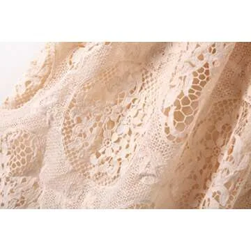 Bow Dream Flower Girl's Dress Vintage Lace Peach