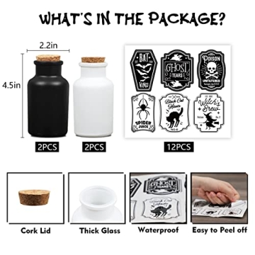 DAZONGE Halloween Potion Bottles Set for Decor