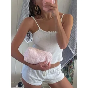 Chic Y2K Two-Piece Pajama Set for Young Women