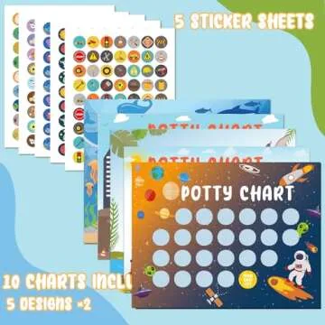 Potty Training Chart for Toddler Boys 17 PCS Potty Training Sticker Chart 5 Fun Styles Potty Reward ...