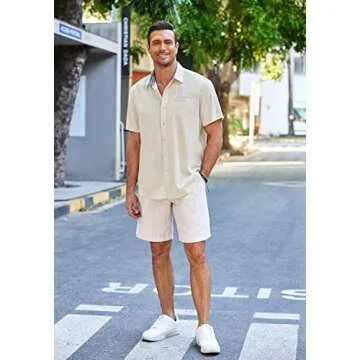 Stylish COOFANDY Men's Linen Casual Summer Shirt