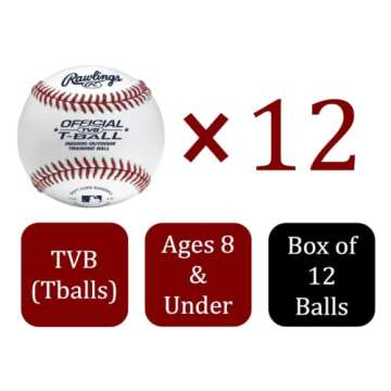Rawlings Official T-Balls | Youth Training Balls | 12 Pack