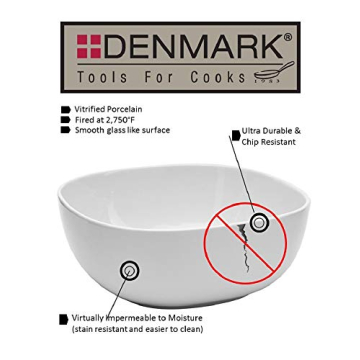 Denmark White Porcelain Bowl Set | Chip Resistant