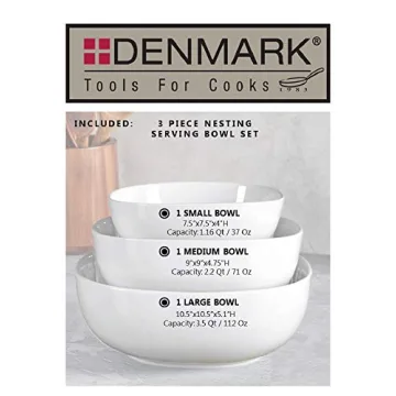 Denmark White Porcelain Bowl Set | Chip Resistant