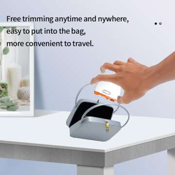 Generic Electric Nail Clipper, 3 in 1 Automatic Nail Trimmer with Polisher & Light, Fingernail Cutter with Scrap Storage, Rechargeable Safety Manicure for Caregiver, Adult, Elderly, Kid, Baby, White