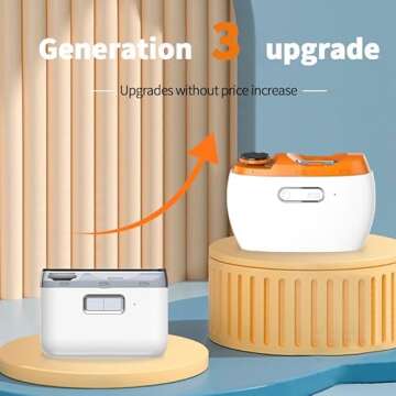 Generic Electric Nail Clipper, 3 in 1 Automatic Nail Trimmer with Polisher & Light, Fingernail Cutter with Scrap Storage, Rechargeable Safety Manicure for Caregiver, Adult, Elderly, Kid, Baby, White