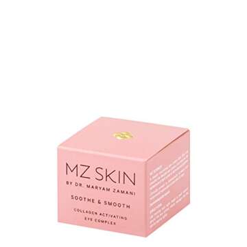 MZ SKIN Soothe & Smooth Eye Cream Complex, Hydrating Treatment with Tri-Peptides, Hyaluronic Acid and Ceramides To Target Wrinkles & Dark Circles, 0.47 fl oz