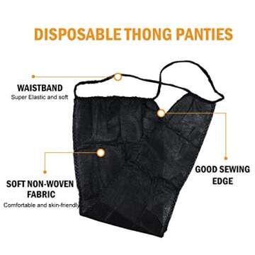 YoleShy 100 PCS Disposable Panties for Women Spa T Thong Underwear Tanning Wraps, Individually Wrapp...