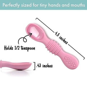 PrimaStella Silicone Chew Spoon Set for Babies and Toddlers