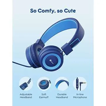 iClever Kids Headphones with Safe Volume Control for Children