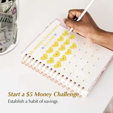 ARIAL Piggy Bank for Adults Break to Open, Clear Piggy Bank Savings Jar Cash and Coin, Perfect Size 10" H x 6" Diameter for Adults Kids Birthdays Home Decoration (Large)