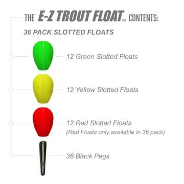 Trout Magnet E-Z Trout Float Fishing Bobbers, Easy Depth Adjustment, Ideal To Drift Small Lures Or B...
