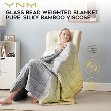 YnM Bamboo Weighted Blanket - Cooling Comfort for Quality Sleep