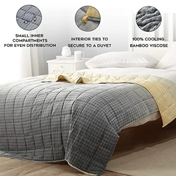 YnM Bamboo Weighted Blanket - Cooling Comfort for Quality Sleep