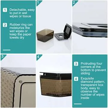 Whiidoom Wipes Dispenser for Easy One-Handed Use