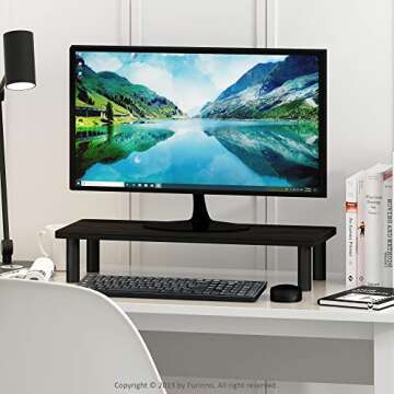 Furinno Turn-N-Tube Monitor Riser Stand - Stylish & Functional