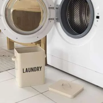 Stylish LA JOLIE MUSE Laundry Storage Tin Box 9 Inch