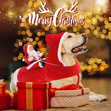 BWOGUE Santa Dog Costume for Dogs Cats All Sizes