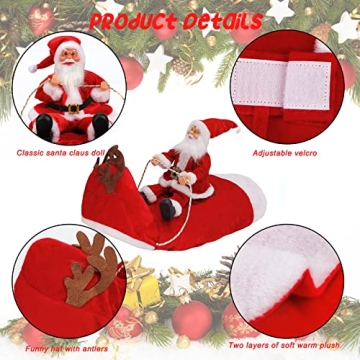 BWOGUE Santa Dog Costume for Dogs Cats All Sizes