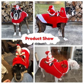 BWOGUE Santa Dog Costume for Dogs Cats All Sizes