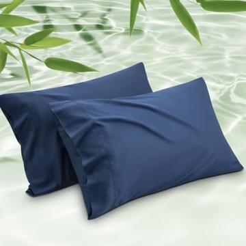 Bedsure Cooling Pillow Cases Queen Size Set of 2, Rayon Derived from Bamboo Cooling Pillowcases for ...