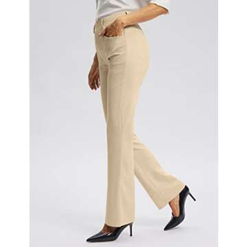 Rammus Womens Yoga Dress Pants with Pockets Stretch Work Pants for Women Bootcut Slacks for Business...