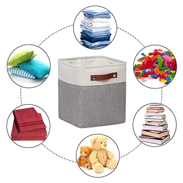 Kntiwiwo Fabric Storage Cubes Set of 6 for Easy Organization