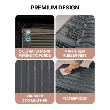 Owleys Foldable Trunk Organizer For Car - Trunk Organizers Car Storage - Collapsible Auto Trunk Organizer With Lid - Small And Large Cargo Organizer - Trunk Organization (Hoghway 17+21)