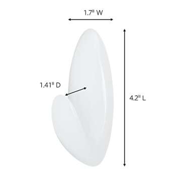 Command Bath Large Towel Hook Value Pack, Clear Frosted, 3-Large Hooks, 3-Water-Resistant Strips, Or...