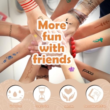 ANTIKE Temporary Tattoo Kit - 10 Inks & 84 Stencils