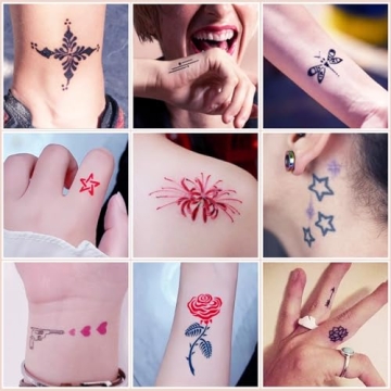 ANTIKE Temporary Tattoo Kit - 10 Inks & 84 Stencils