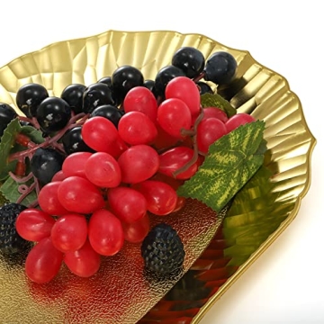 AVLA 6 Pack Reusable Gold Serving Trays for Events