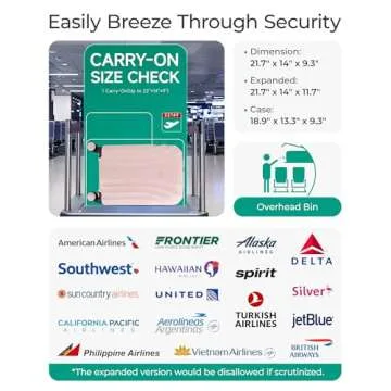 BAGSMART Carry On Luggage 22x14x9 Airline Approved with TSA Lock, Expandable Hard Shell Suitcase with Spinner Wheels, Lightweight 20 Inch Travel Rolling Carry-On Luggage, Pink