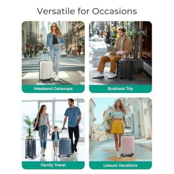 BAGSMART Carry On Luggage 22x14x9 Airline Approved with TSA Lock, Expandable Hard Shell Suitcase with Spinner Wheels, Lightweight 20 Inch Travel Rolling Carry-On Luggage, Pink