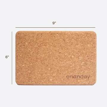 ANANDAY Eco-Friendly Cork Yoga Block for All Levels