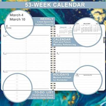2024 Planner - Planner 2024 with Thick Paper, Jan 2024 - Dec 2024, 8" x 10", Weekly & Monthly Planner with Twin-wire Binding, Flexible Cover