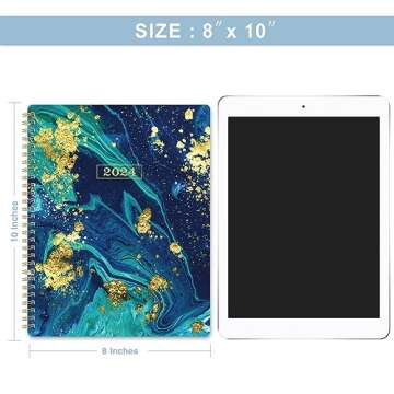 2024 Planner - Planner 2024 with Thick Paper, Jan 2024 - Dec 2024, 8" x 10", Weekly & Monthly Planner with Twin-wire Binding, Flexible Cover