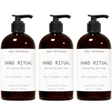 Luxurious Muse Apothecary Hand Ritual - Aromatic Hand Soap with Natural Essential Oils, 3-Pack