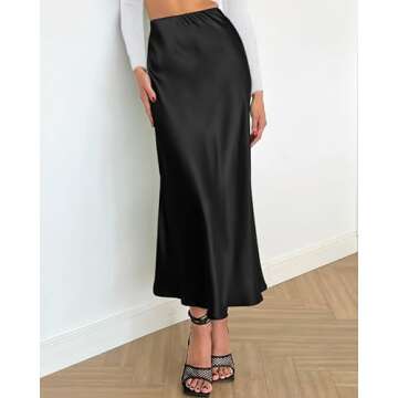 BTFBM 2025 Women Long Satin Summer Fall Skirt Silk Elegant High Waist Cocktail Party Wedding Flared ...